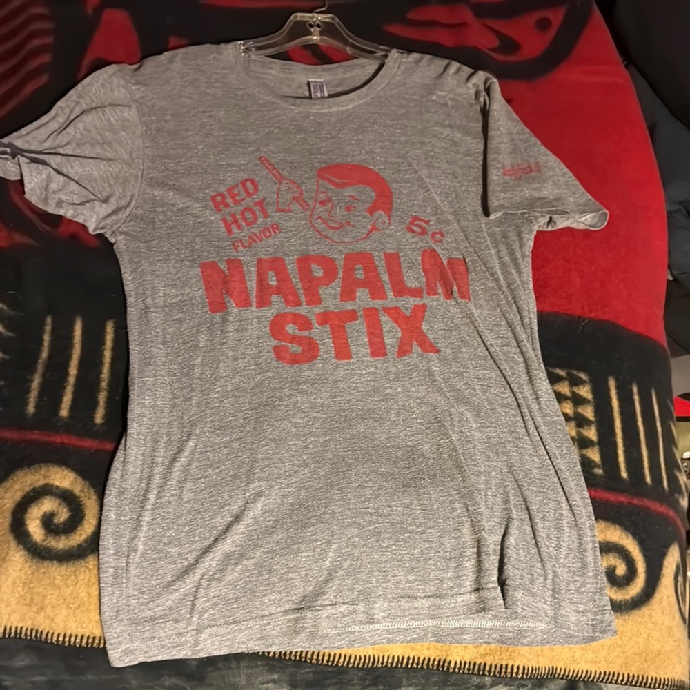 Gray Napalm Stix Graphic T-Shirt